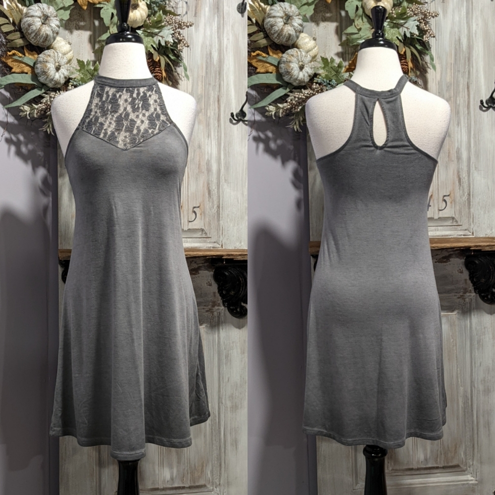 🖤SOLD🖤NWOT Mudd gray skater dress - Picture 1 of 8